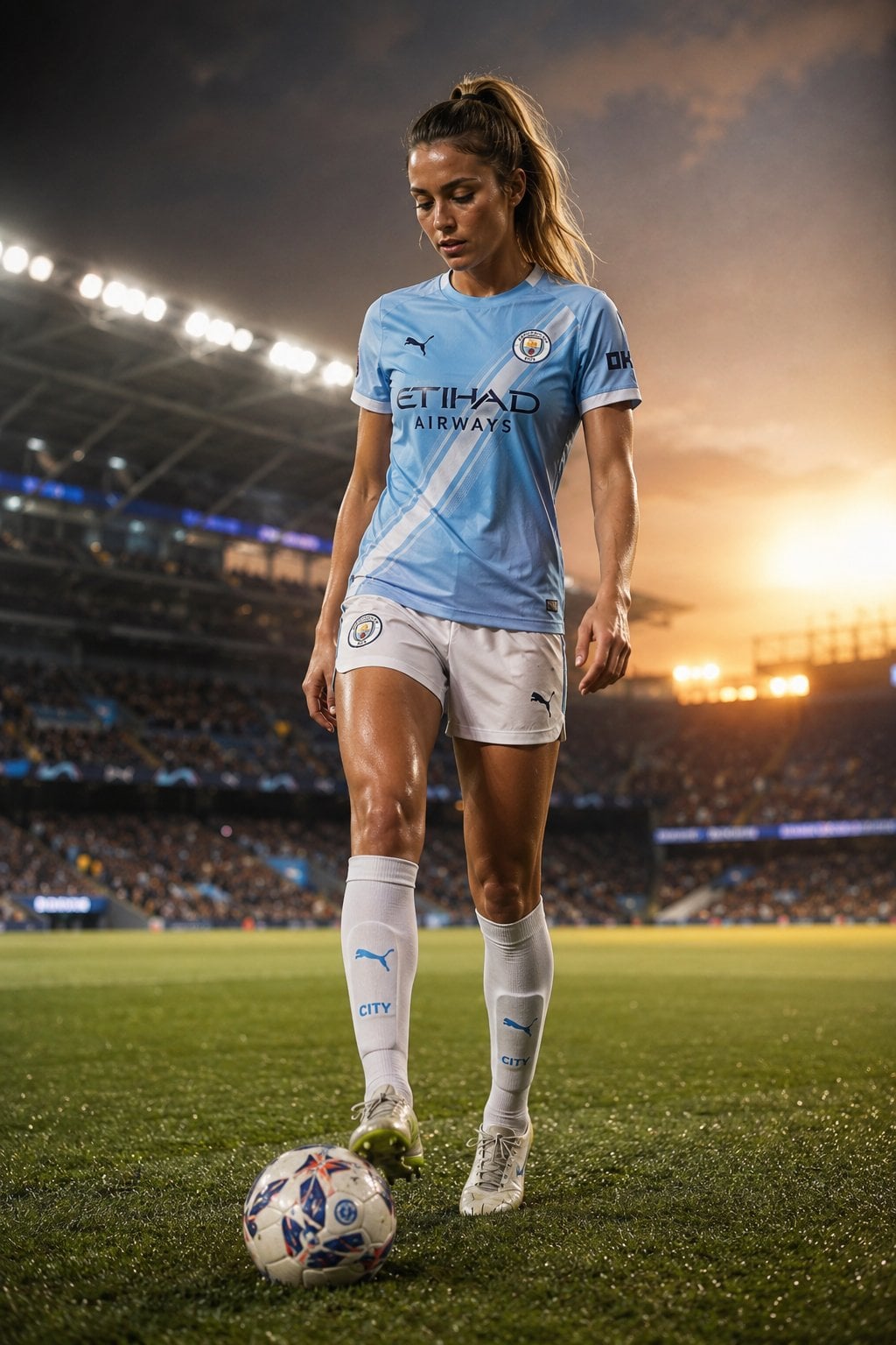 Cinematic Women's Football Portrait