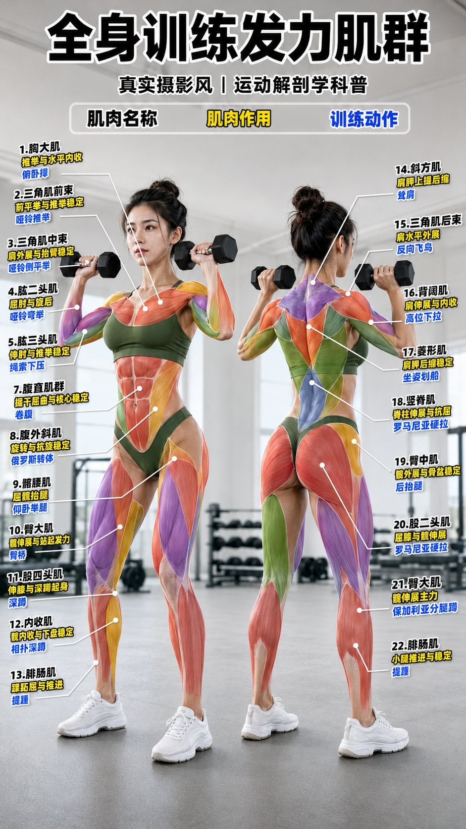 Fitness Anatomy Infographic Poster
