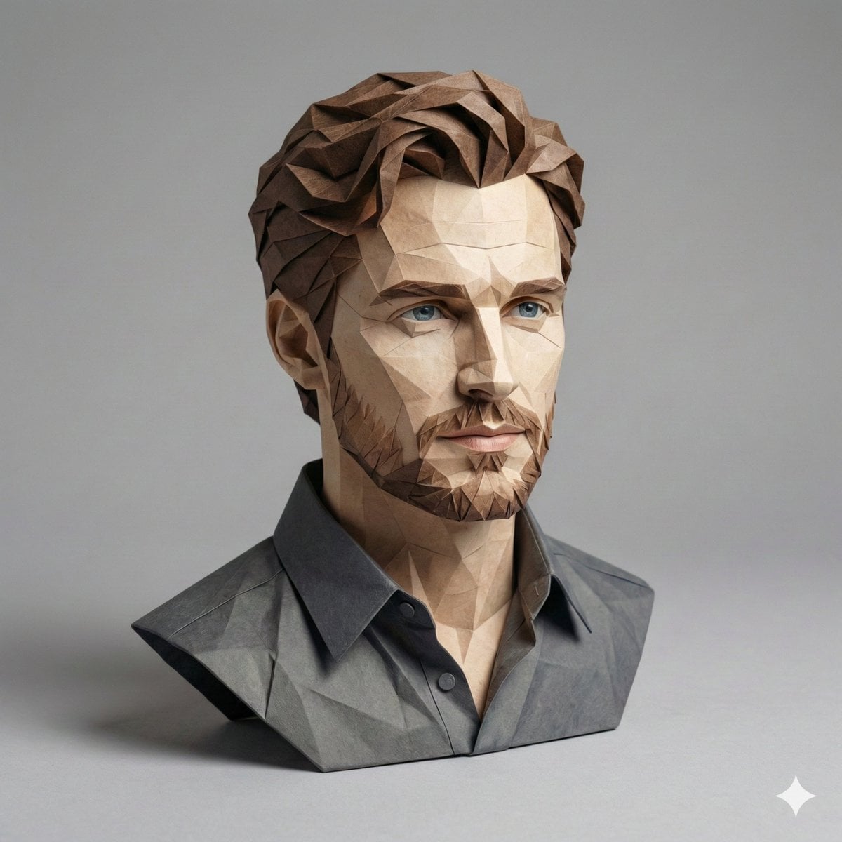 Origami Style Paper Figure