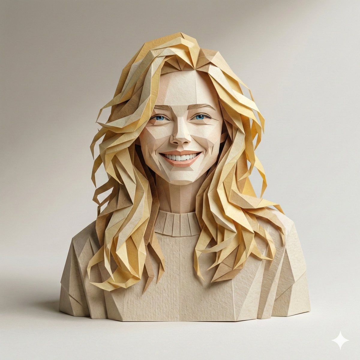 Origami Style Paper Figure