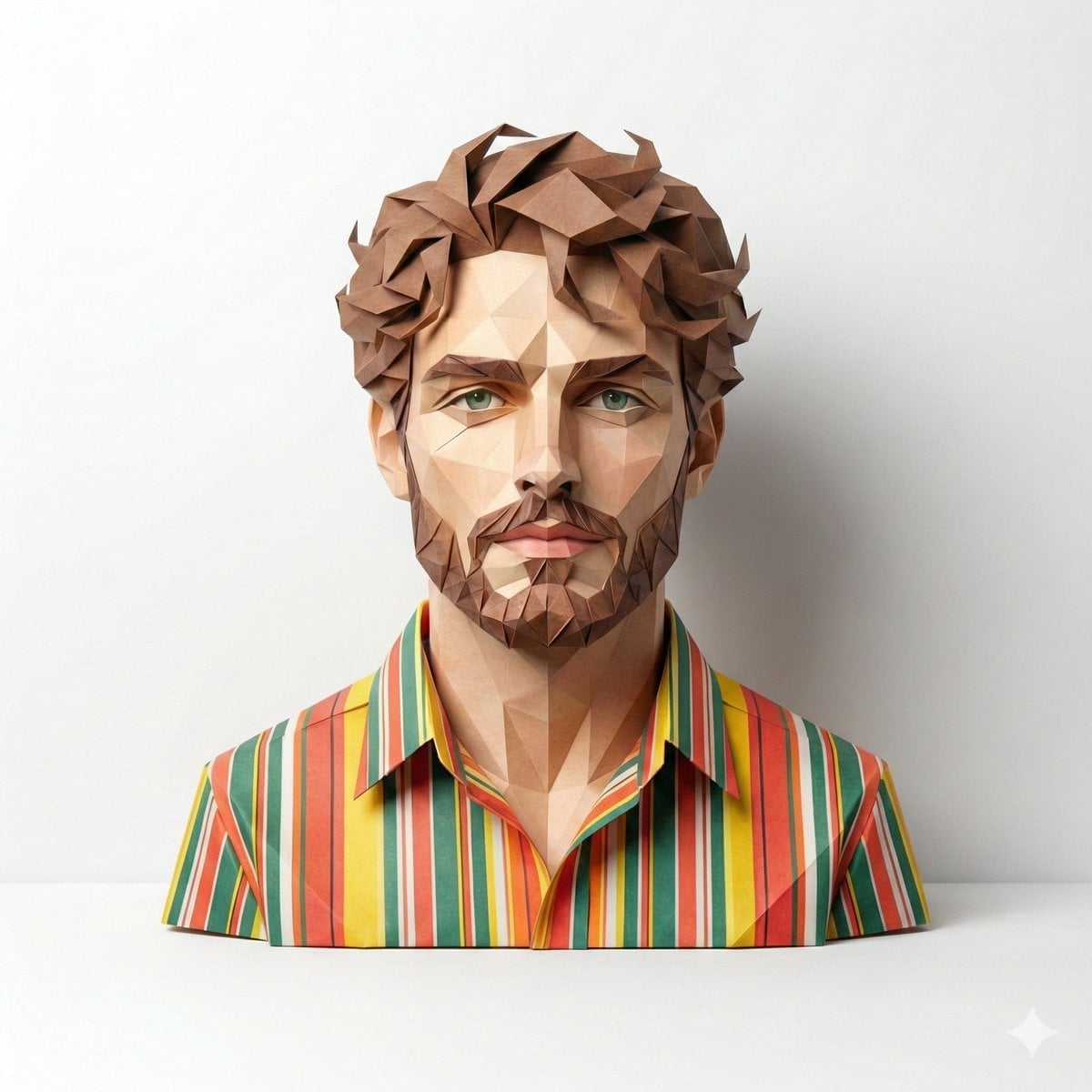 Origami Style Paper Figure