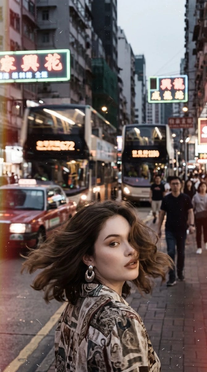 Retro Hong Kong Street Portrait