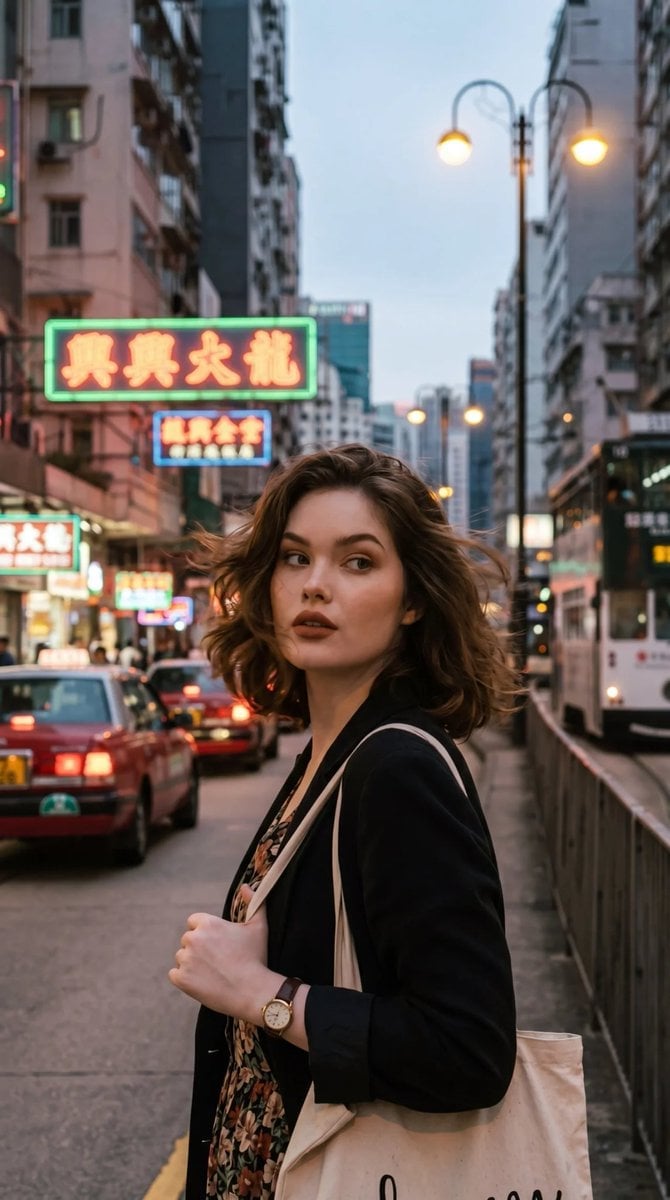Retro Hong Kong Street Portrait