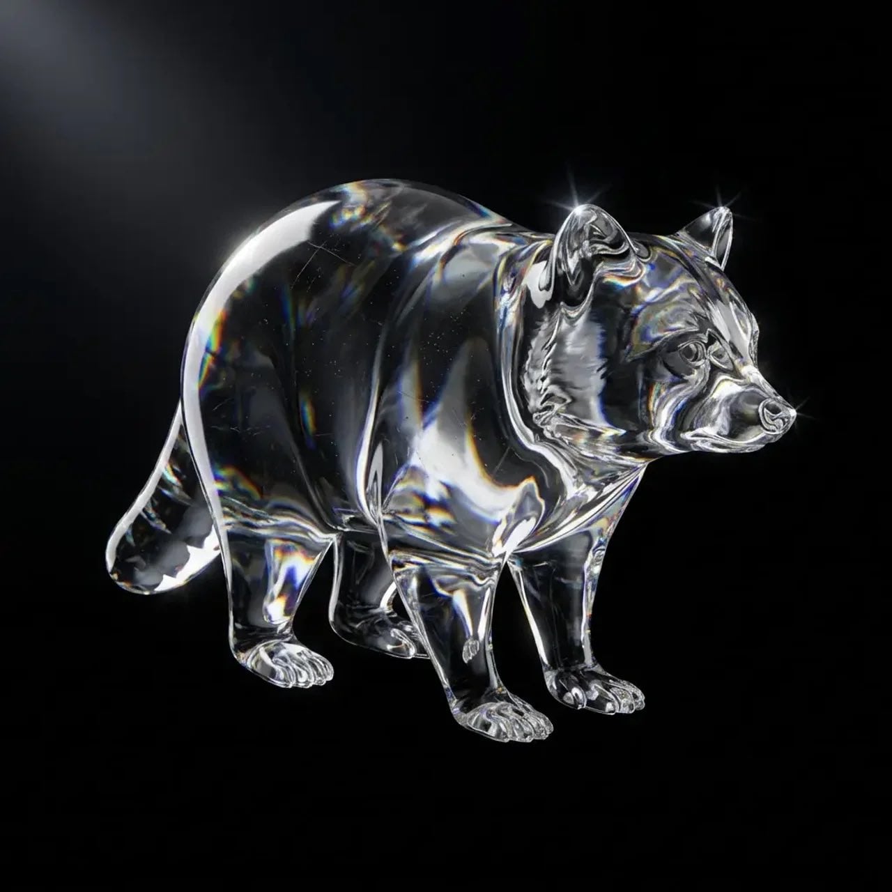 Refractive Crystal Glass Sculpture