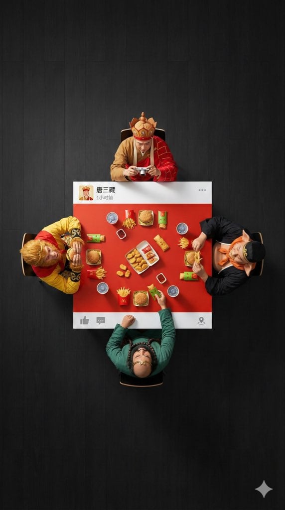 WeChat Moments Table Flat Lay