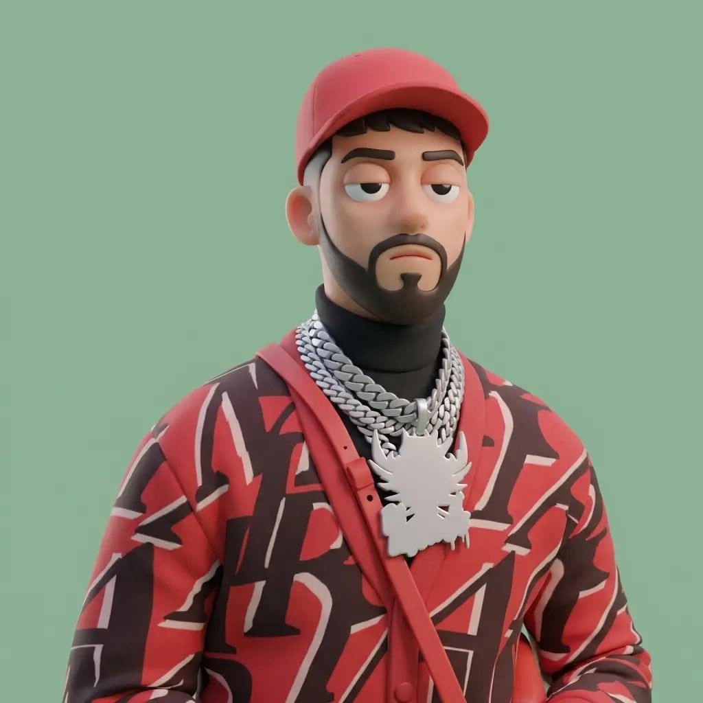 Minimalist 3D Cartoon Character