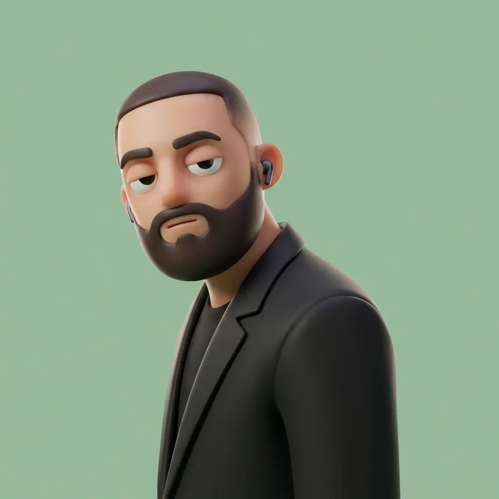 Minimalist 3D Cartoon Character