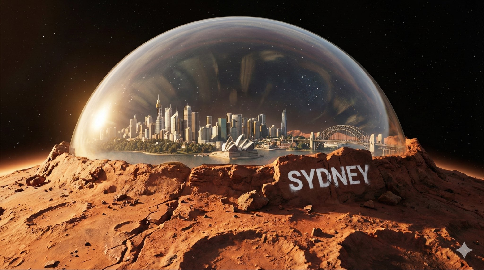 Miniature Sydney Dome on Mars