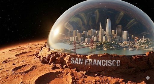 Miniature Sydney Dome on Mars