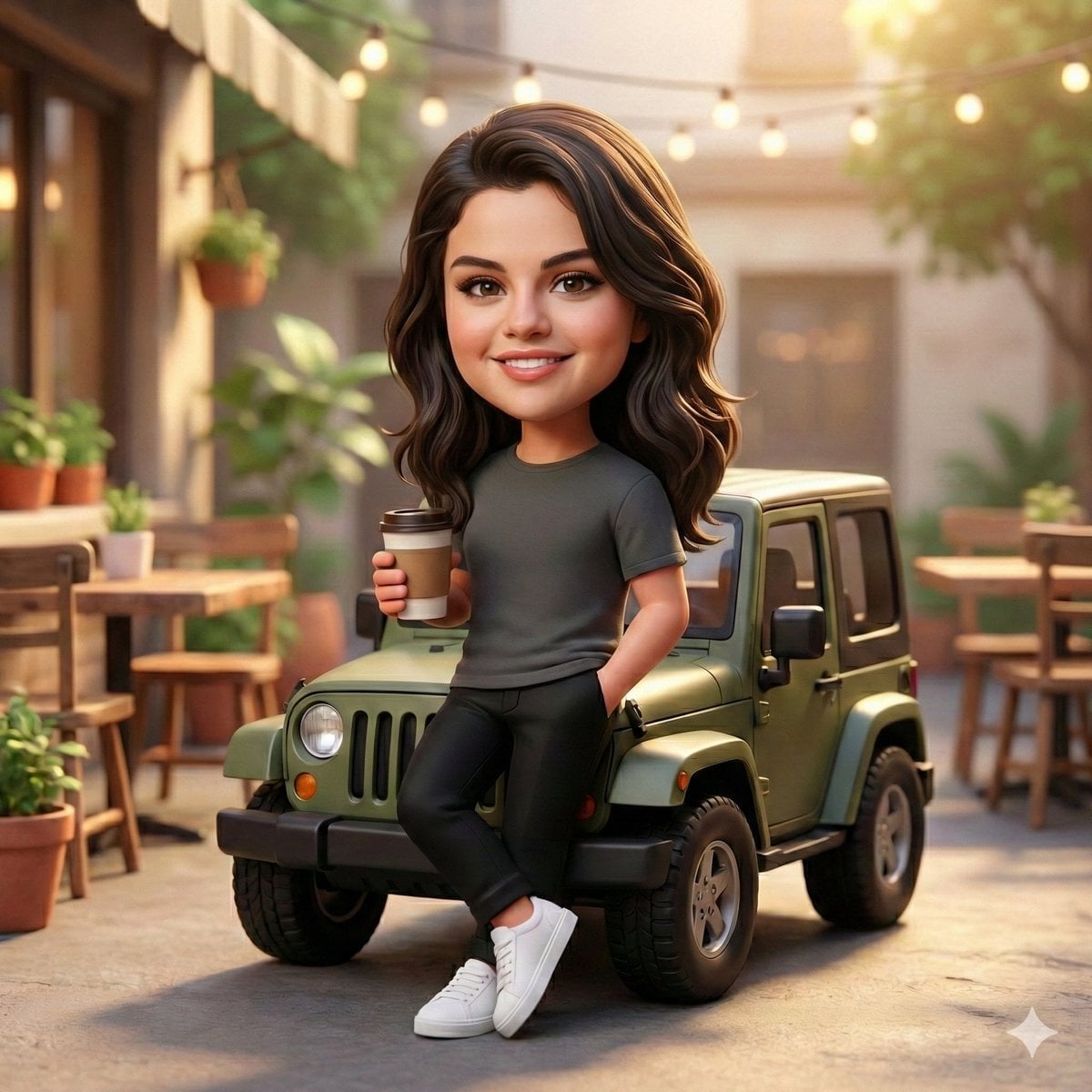 Chibi Character with Mini Jeep