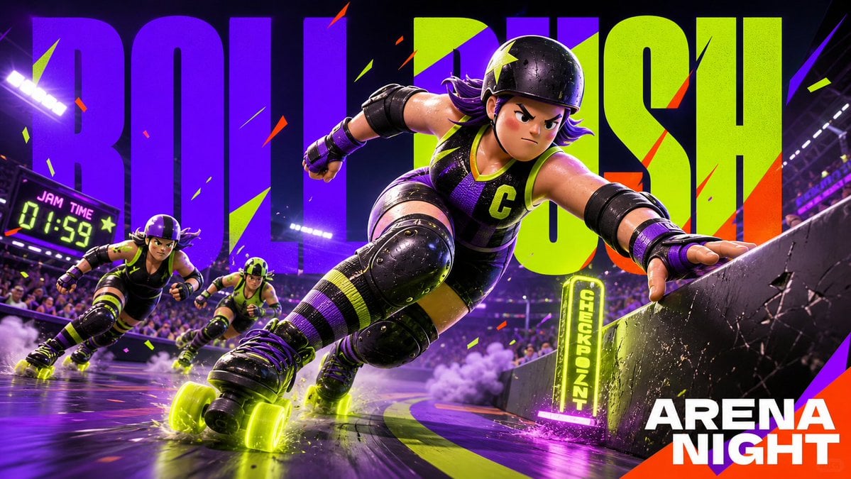 3D Cartoon Athlete Poster
