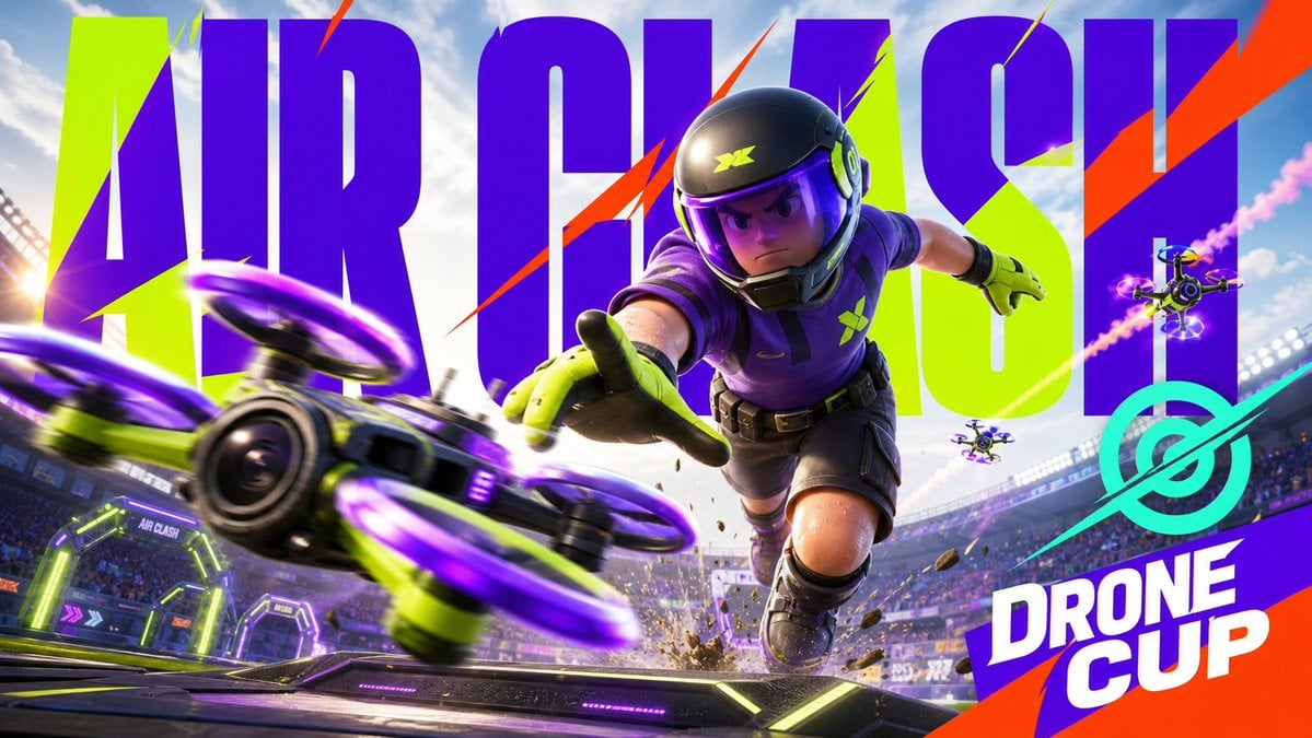 3D Cartoon Athlete Poster