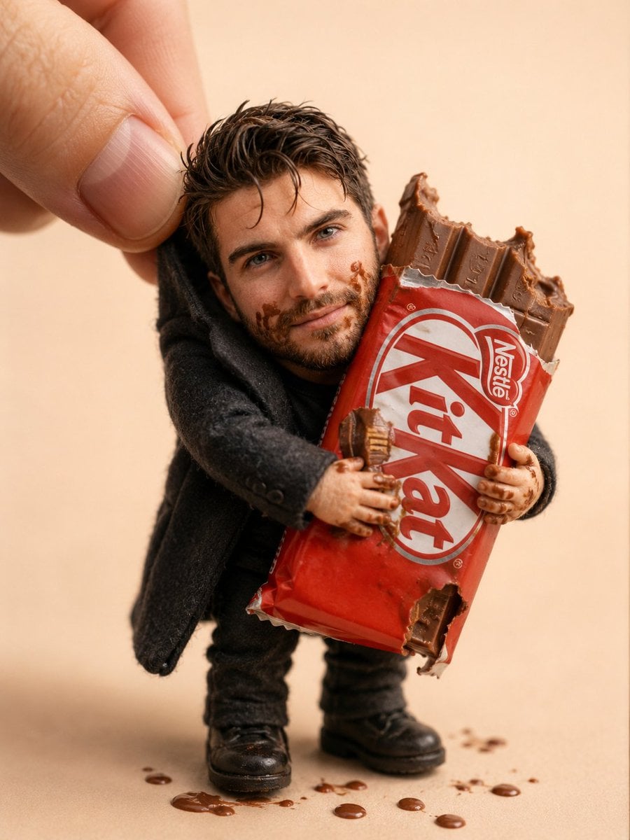Handmade Chocolate Doll Miniature