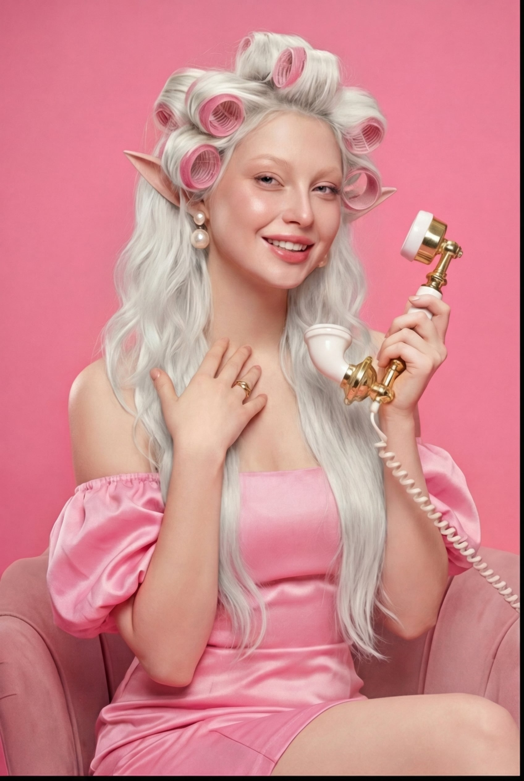 1960s Retro Barbiecore Portrait