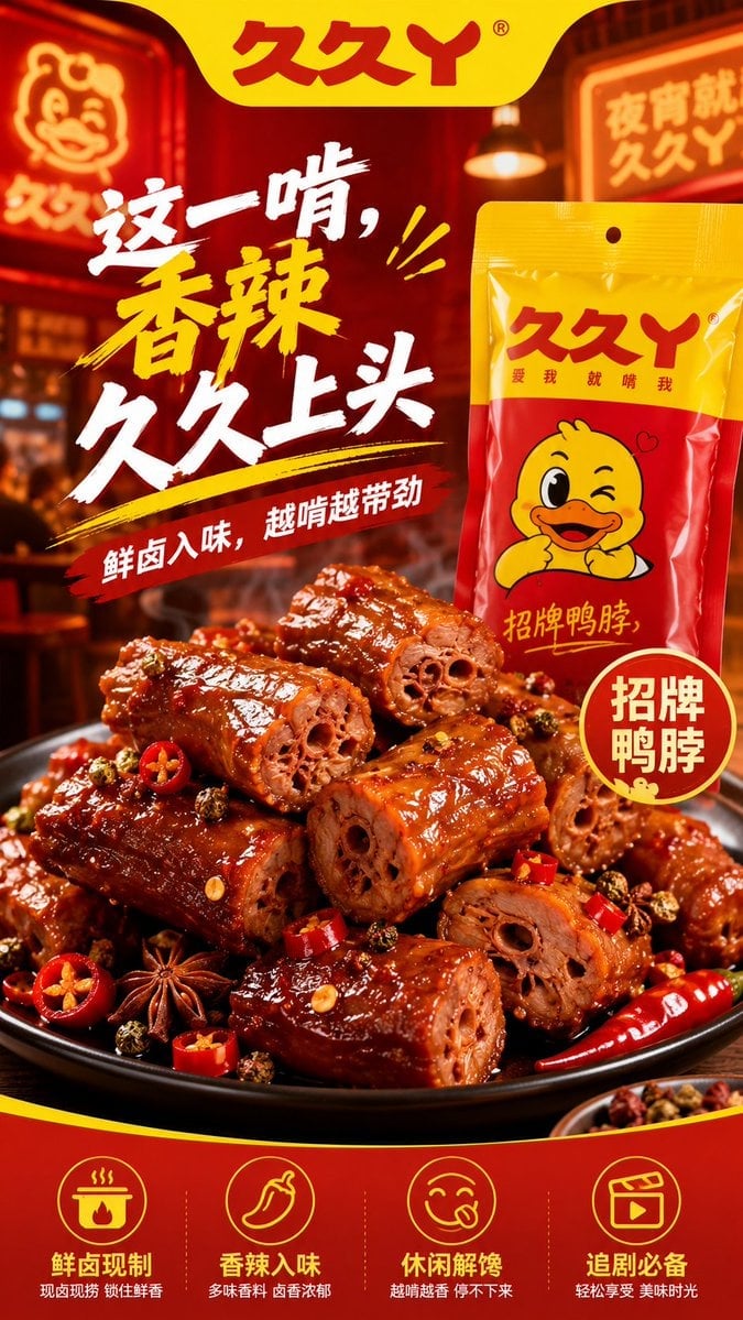 周黑鸭品牌概念海报