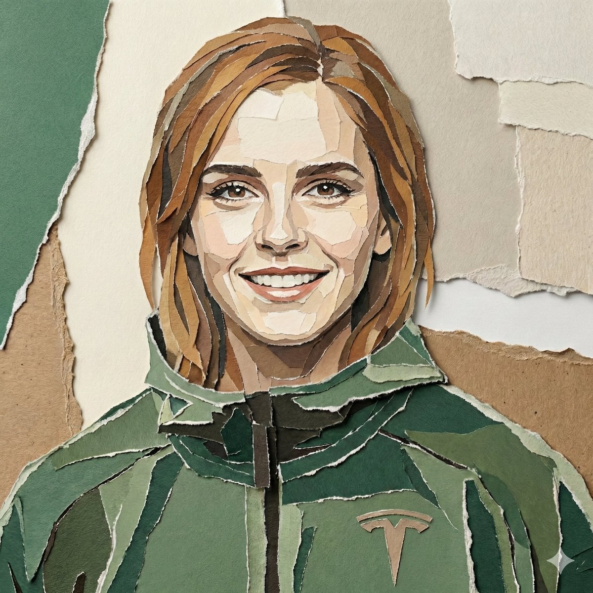 Torn Paper Collage Portrait