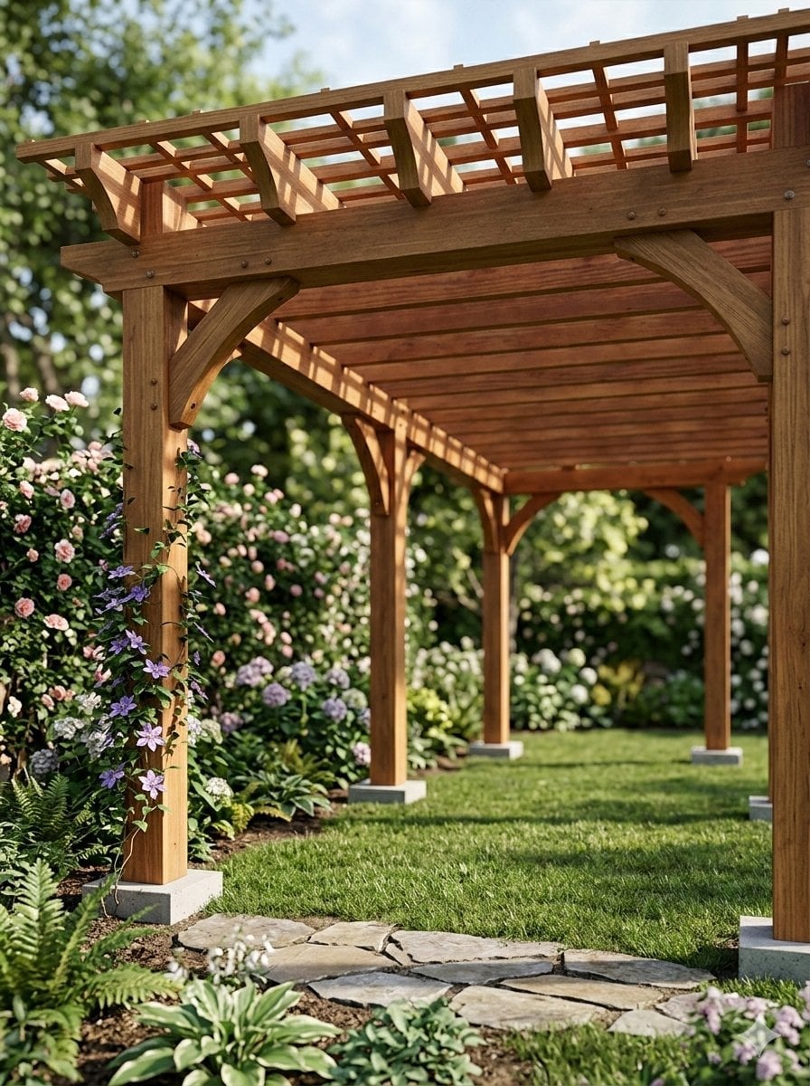 Pergola Architectural Sketch and Render