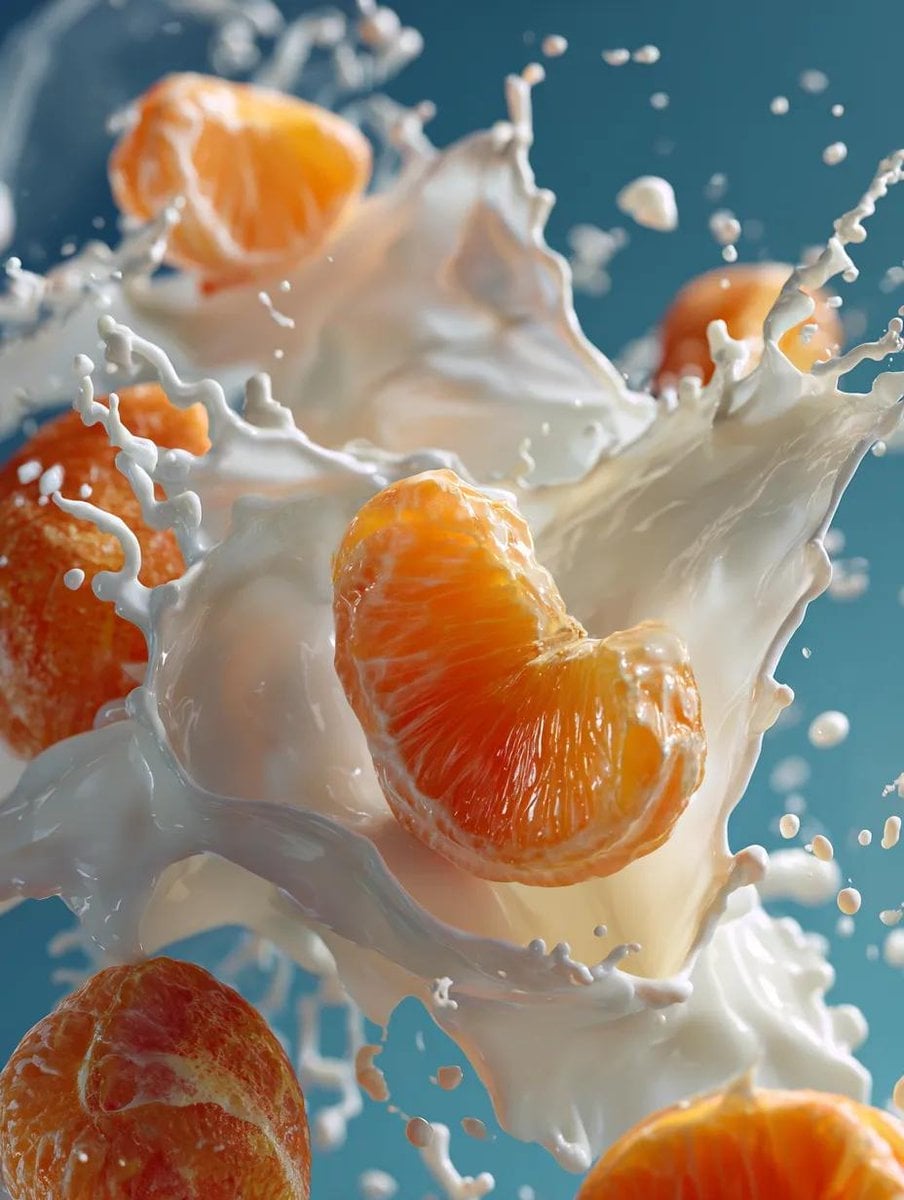 Orange and Milk Splash