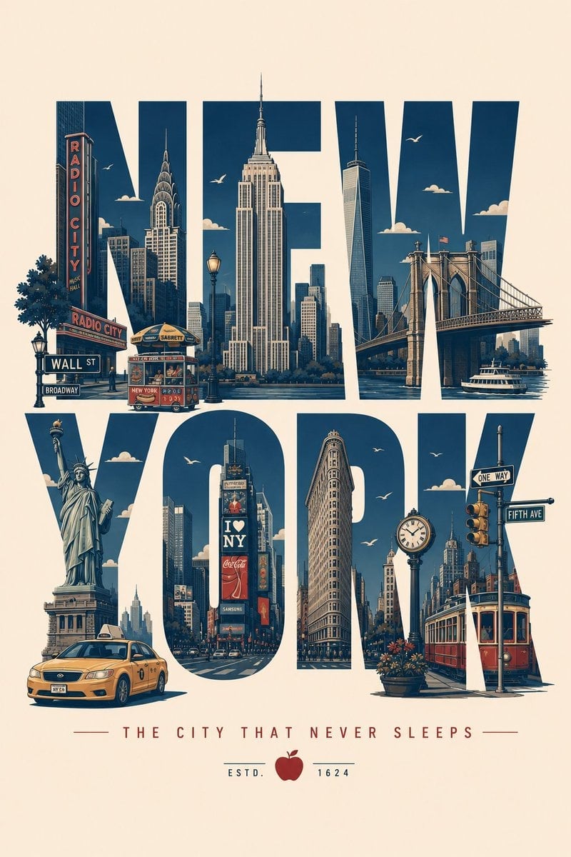 Typographic Travel Poster