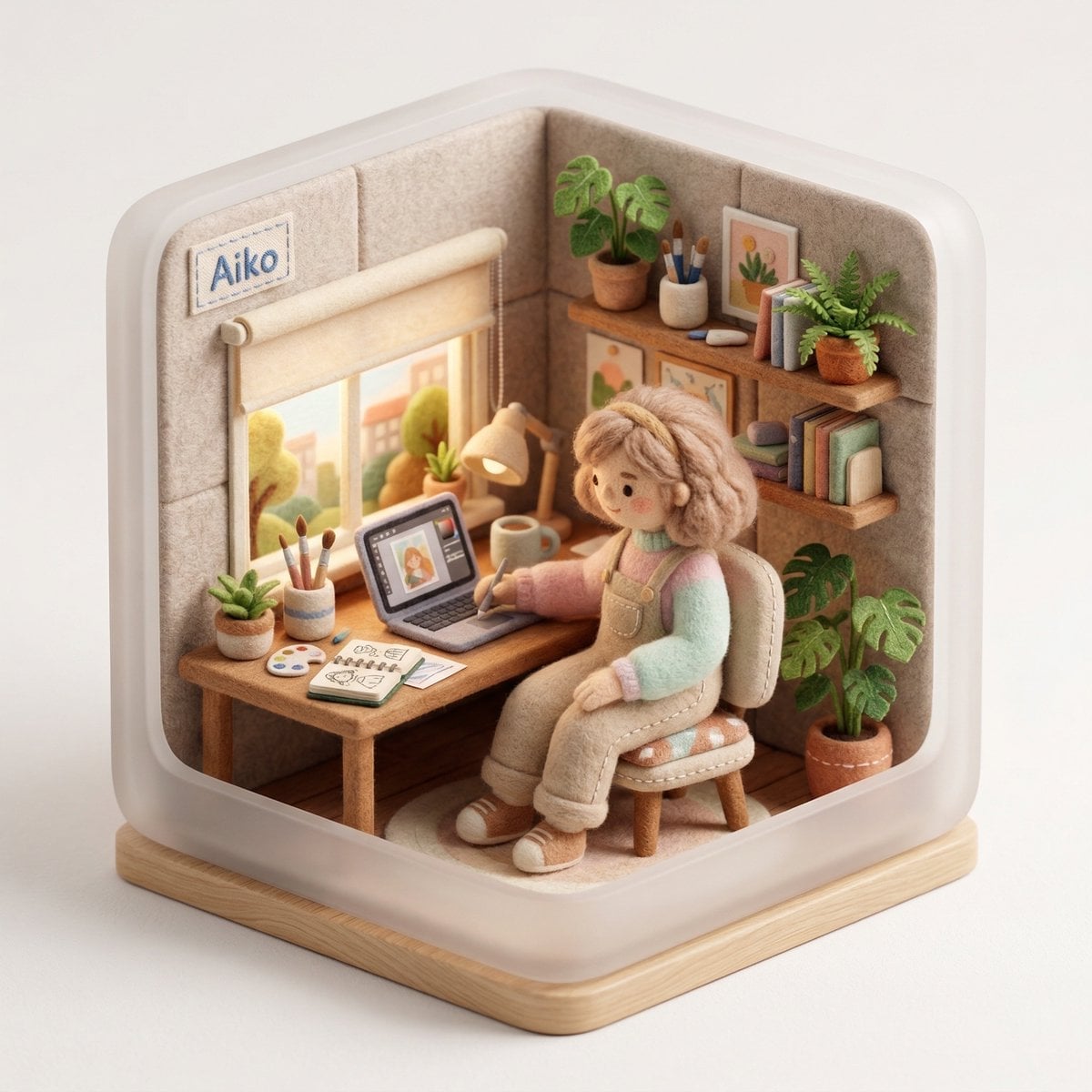 Felt Isometric Creative Diorama