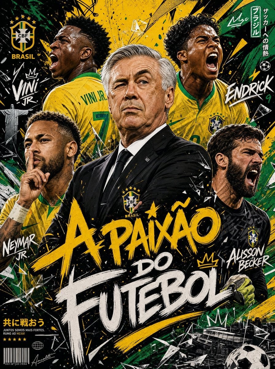 Anime Style Football Team Poster
