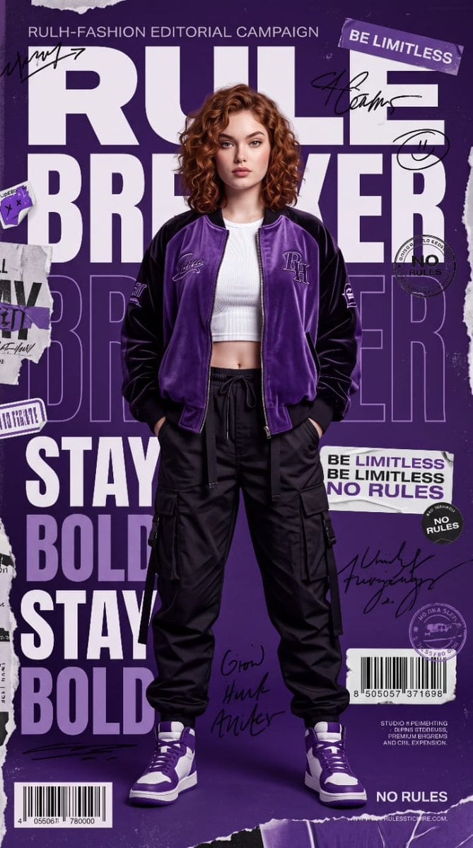Korean Streetwear Editorial Poster