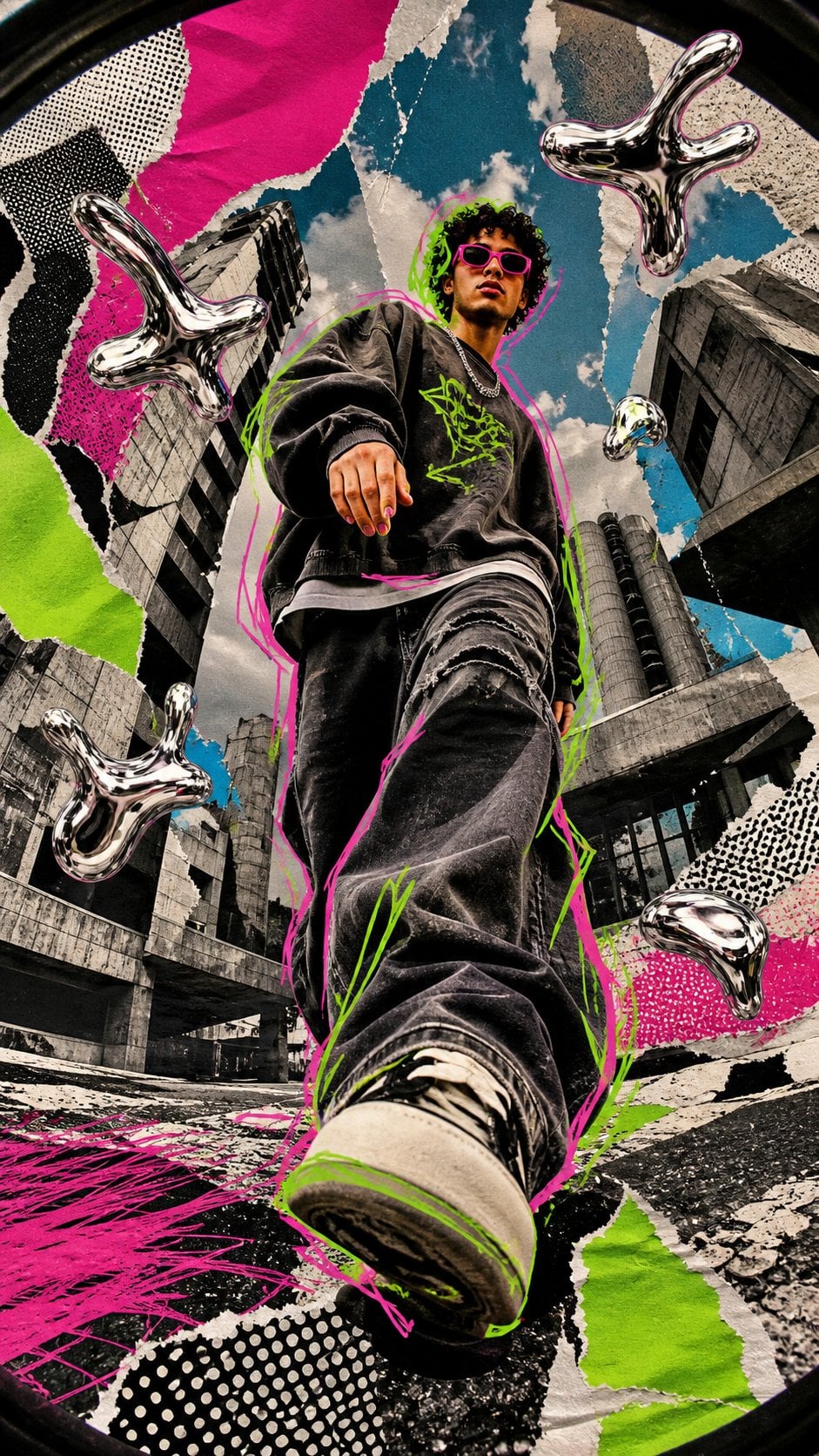 Mixed Media Streetwear Collage