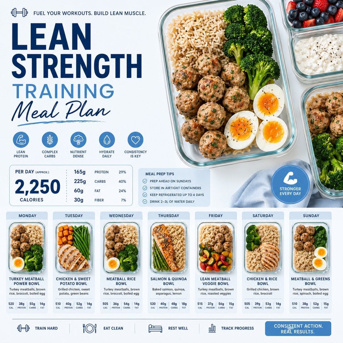 Healthy Meal Prep Layout