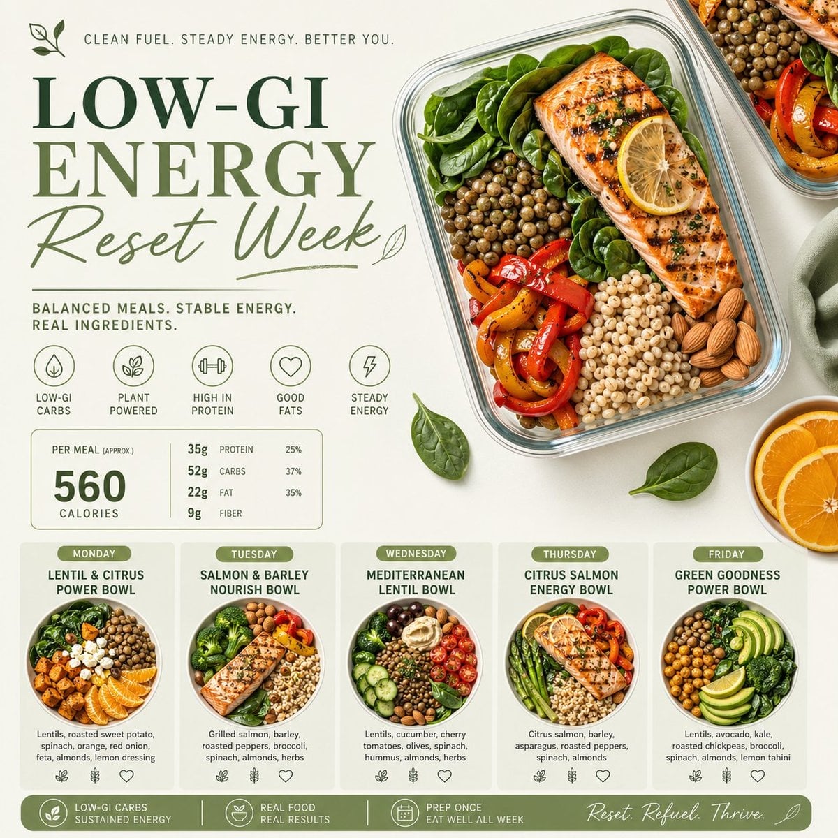 Healthy Meal Prep Layout