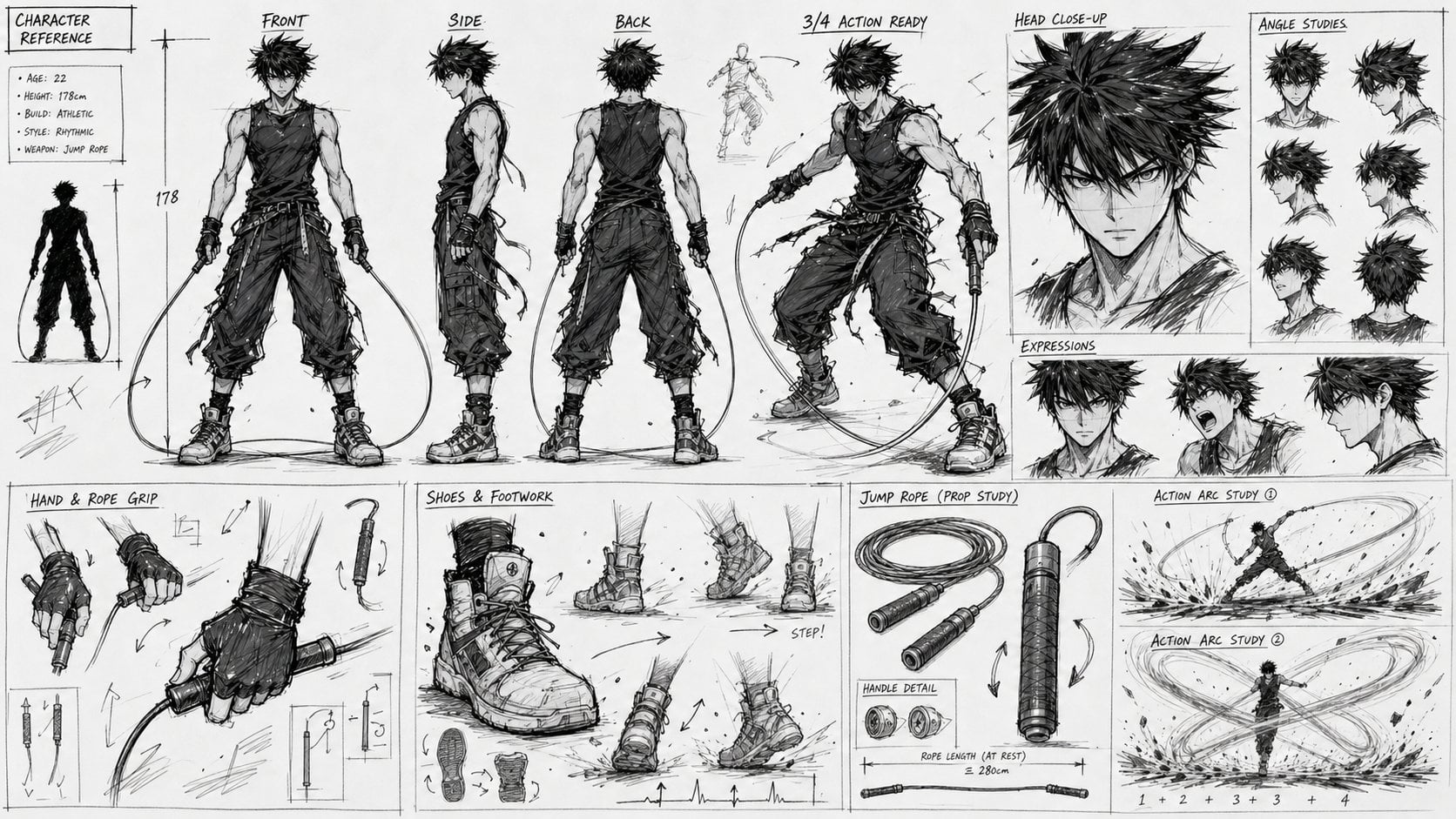 Anime Jump-Rope Action Scene